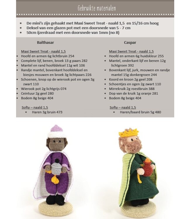 Haakpret Mini mensjes Driekoningen - A5 (Néerlandais)   - Anja Toonen