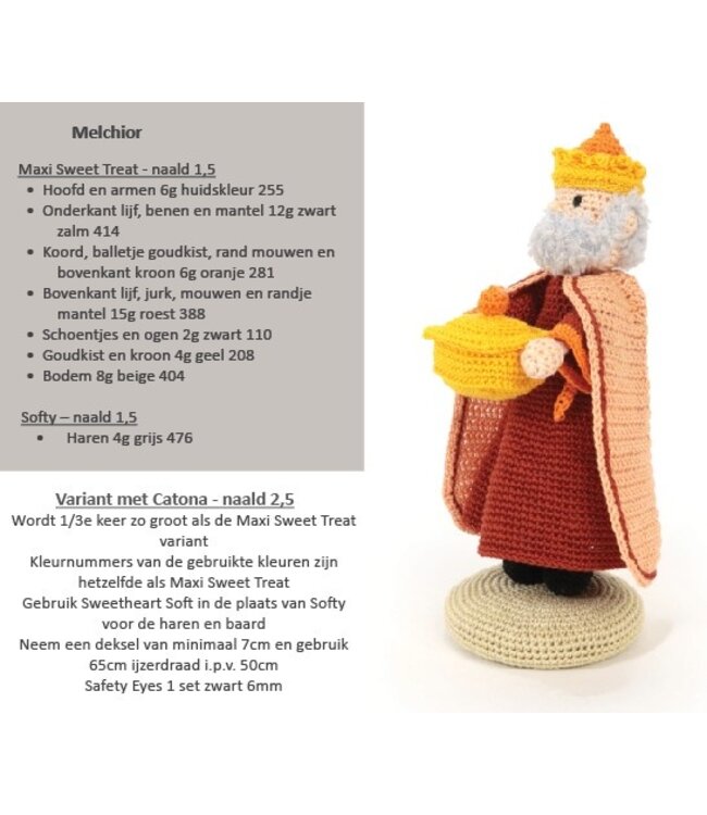 Haakpret Mini mensjes Driekoningen -  Design A5 (Dutch)   - Anja Toonen