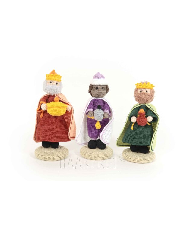 Haakpret Mini mensjes Driekoningen -  A5 werkbeschrijving - Anja Toonen