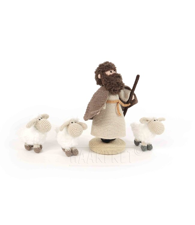 Haakpret Mini mensjes Herder met schaapjes - A5 (Néerlandais)   - Anja Toonen