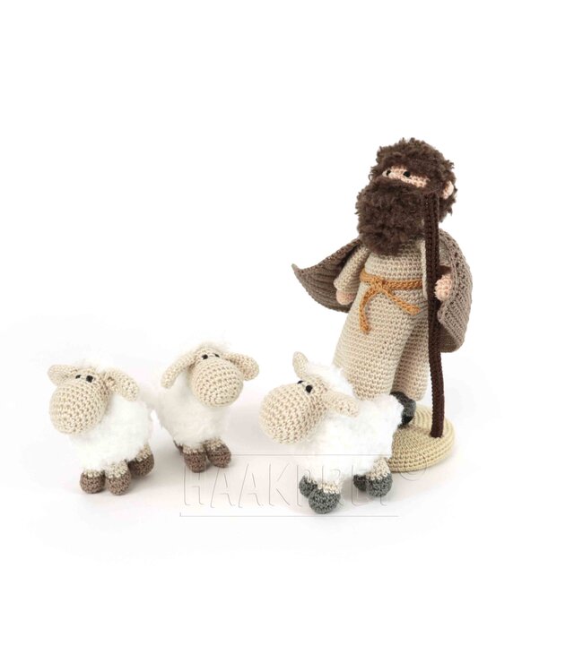 Haakpret Mini mensjes Herder met schaapjes - A5 (Néerlandais)   - Anja Toonen