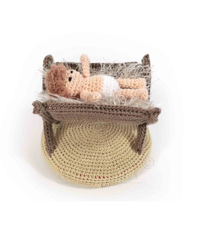 Haakpret Mini mensjes Maria Jozef Jezus en de kribbe -  A5 werkbeschrijving - Anja Toonen