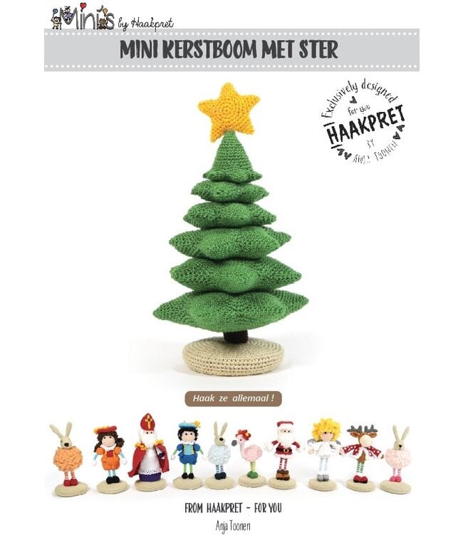 Haakpret Mini Kerstboom -  A5 werkbeschrijving - Anja Toonen