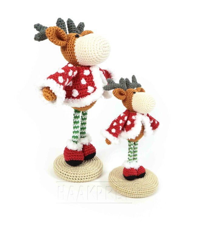 Haakpret Mini beesies Rendier - Häkelanleitung A5 (Niederländisch)  - Anja Toonen