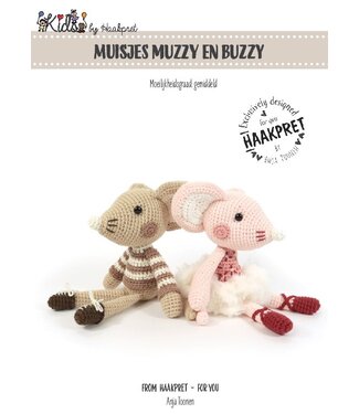 Haakpret Muisjes Muzzy en Buzzy  - A5 (Néerlandais)   - Anja Toonen