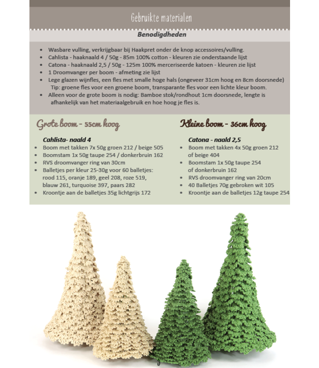 Haakpret Kerstboom op de fles  -  Design A5 (Dutch)   - Anja Toonen