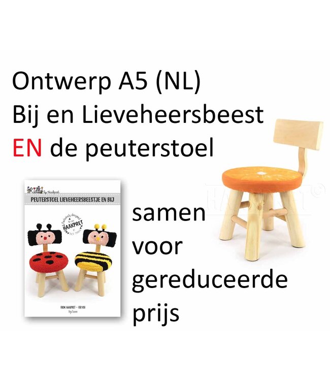 Haakpret korting peuterstoel - 60% korting korting boven 50 euro  / Maximaal 1x per order