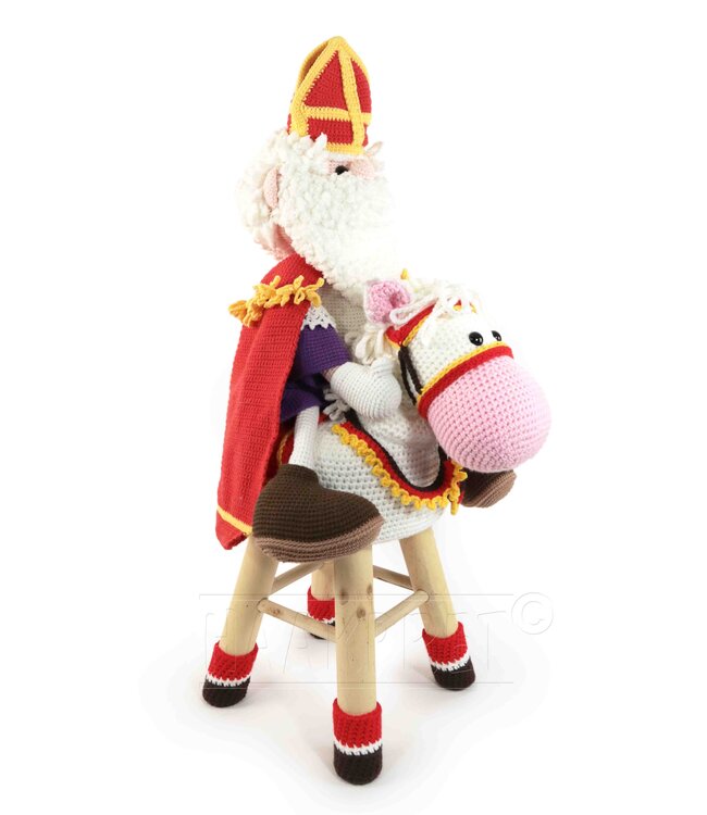 Haakpret Paard van Sinterklaas kruk  -  Design A5 (Dutch)   - Anja Toonen