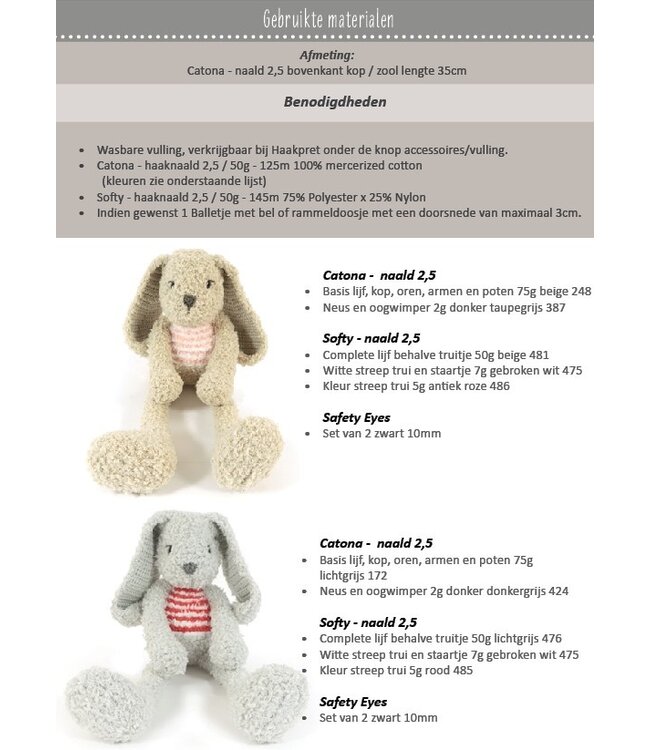 Haakpret Knuf Konijn  - A5 (Néerlandais)   - Anja Toonen