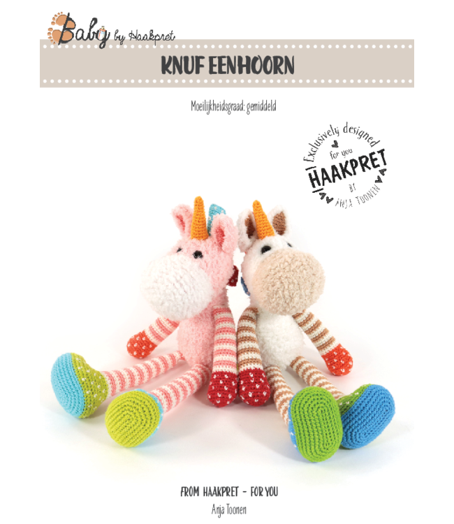 Haakpret Knuf Eenhoorn - Häkelanleitung A5 (Niederländisch)  - Anja Toonen