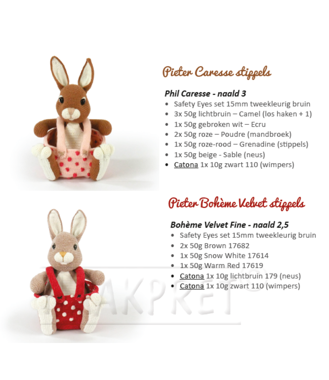 Haakpret Pieter Paasmandje werkbeschrijving A5 - Niederländisch