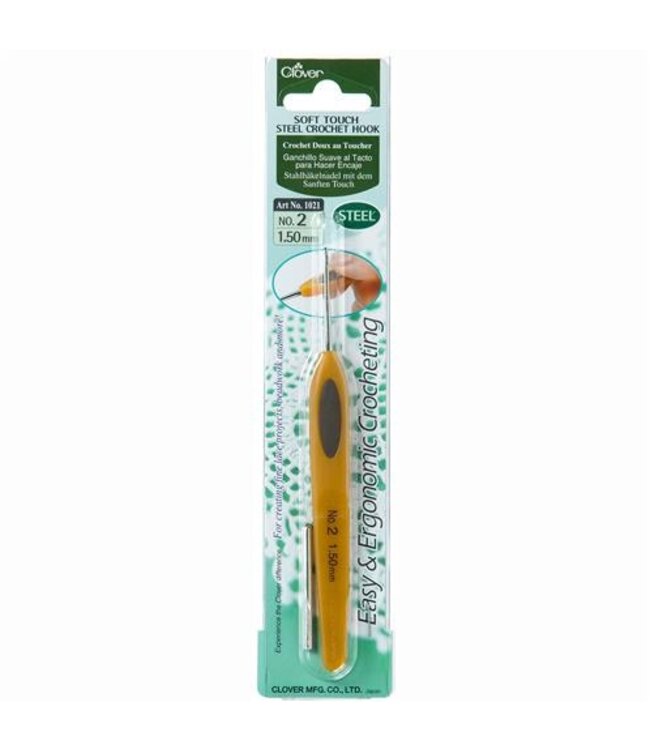 Clover Clover soft touch crochet hook  - 1mm
