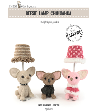 Haakpret Chihuahua Tischlampe  - Häkelanleitung A5 (Niederländisch)  - Anja Toonen