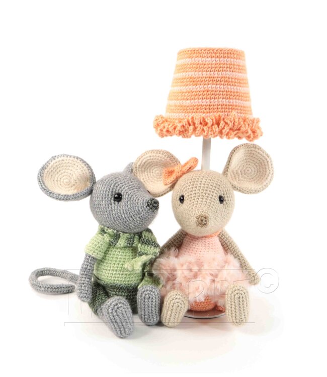 Haakpret Beesie lamp Muis - A5  werkbeschrijving - Anja Toonen