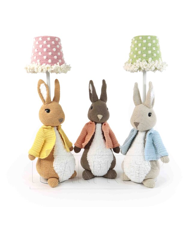 Haakpret Rabbit table lamp -  Design A5 (Dutch)   - Anja Toonen