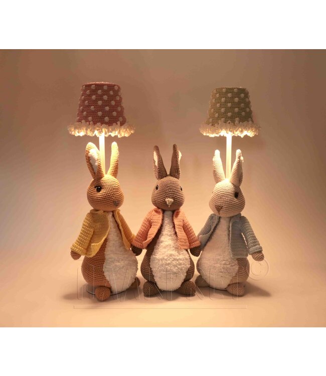 Haakpret Lampe de table lapin - A5 (Néerlandais)   - Anja Toonen
