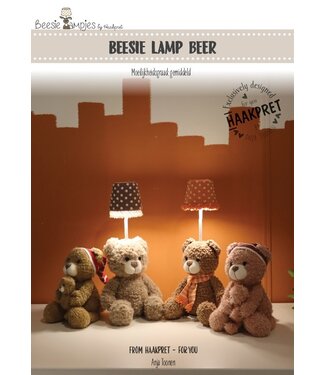 Haakpret Bär Tischlampe  - Häkelanleitung A5 (Niederländisch)  - Anja Toonen