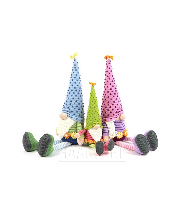Haakpret Gnome Flower -  Design A5 (Dutch)   - Anja Toonen