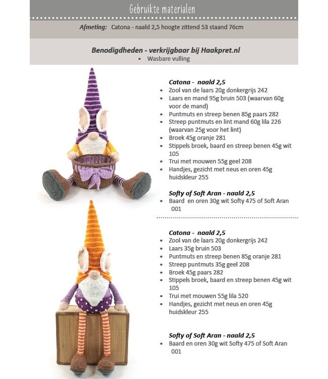 Haakpret Gnome Pasen- A5  werkbeschrijving - Anja Toonen