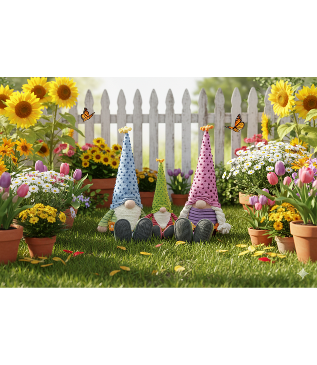 Haakpret Gnome Blume - Häkelanleitung A5 (Niederländisch)  - Anja Toonen