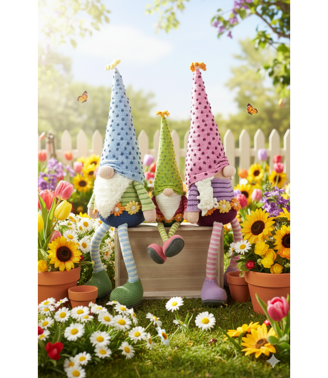 Haakpret Fleur de gnome - A5 (Néerlandais)   - Anja Toonen