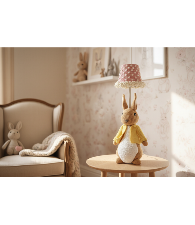 Haakpret Kaninchen Tischlampe  - Häkelanleitung A5 (Niederländisch)  - Anja Toonen