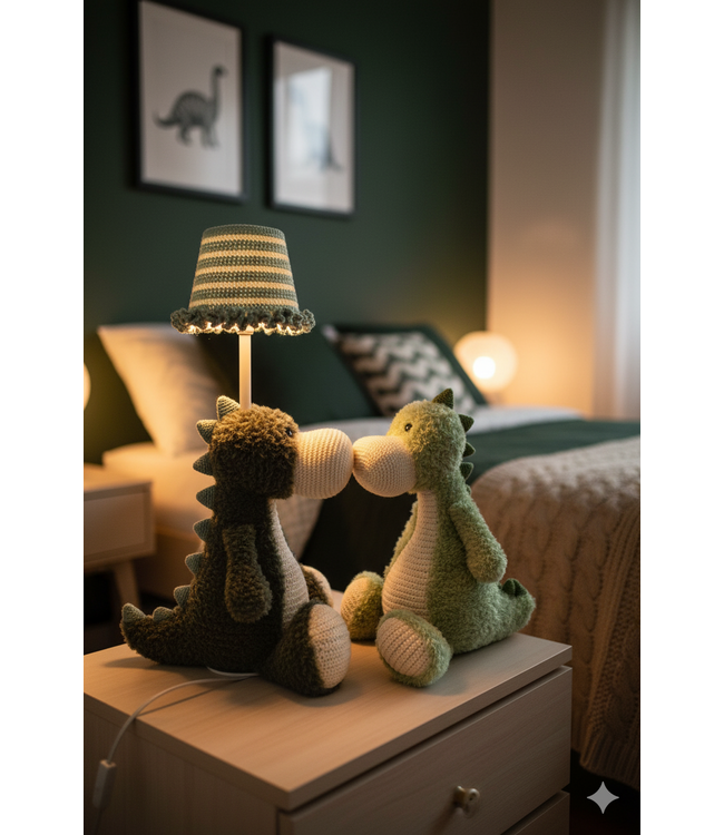 Haakpret Lampe de table Dinosaure - A5 (Néerlandais)   - Anja Toonen
