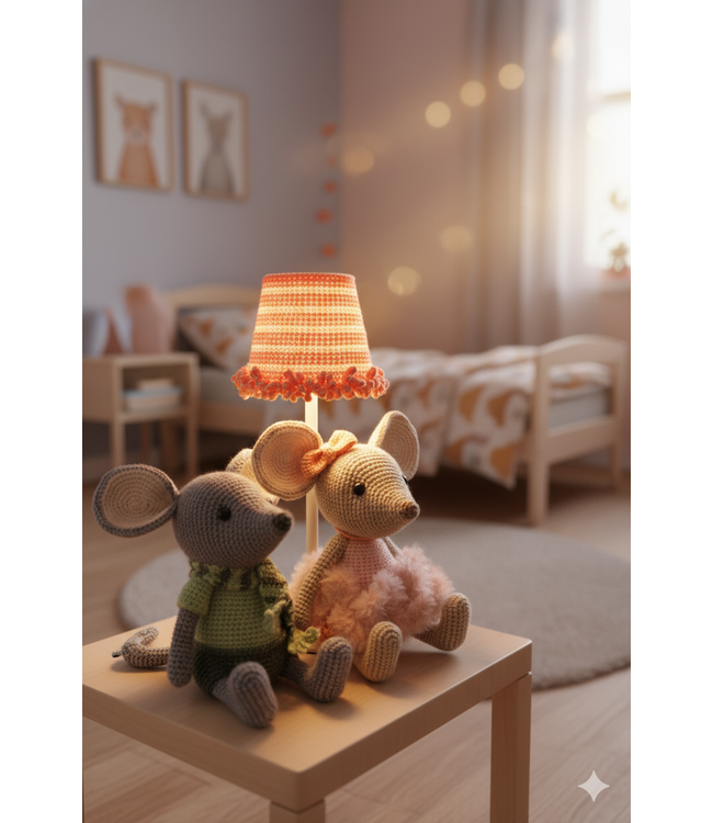 Haakpret Lampe de table Souris  - A5 (Néerlandais)   - Anja Toonen