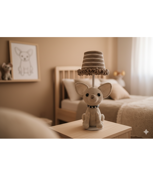 Haakpret Beesie lamp Chihuahua - A5  werkbeschrijving - Anja Toonen