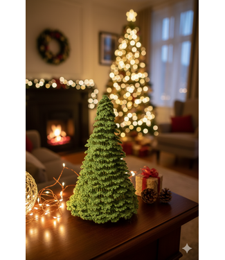 Haakpret Kerstboom op de fles -  A5 werkbeschrijving - Anja Toonen