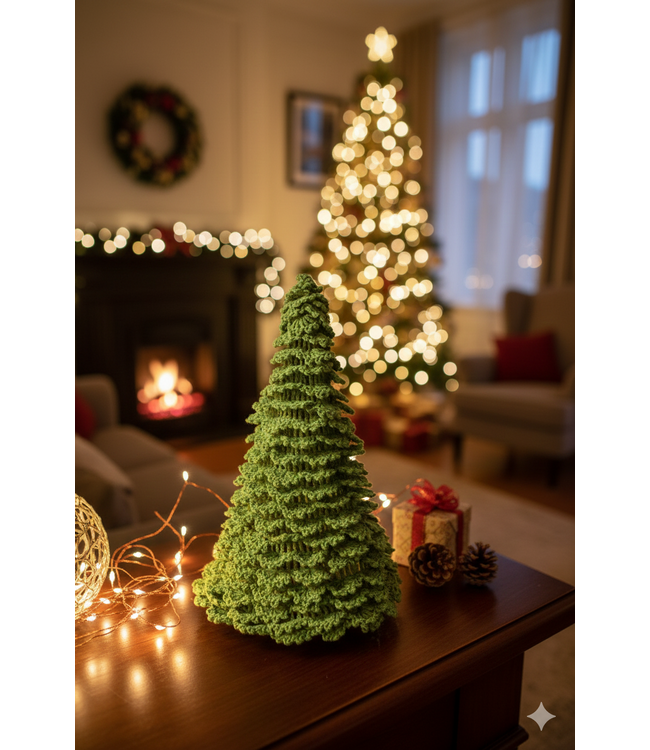 Haakpret Kerstboom op de fles  -  Design A5 (Dutch)   - Anja Toonen