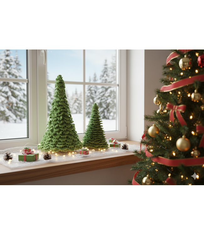 Haakpret Kerstboom op de fles  -  Design A5 (Dutch)   - Anja Toonen