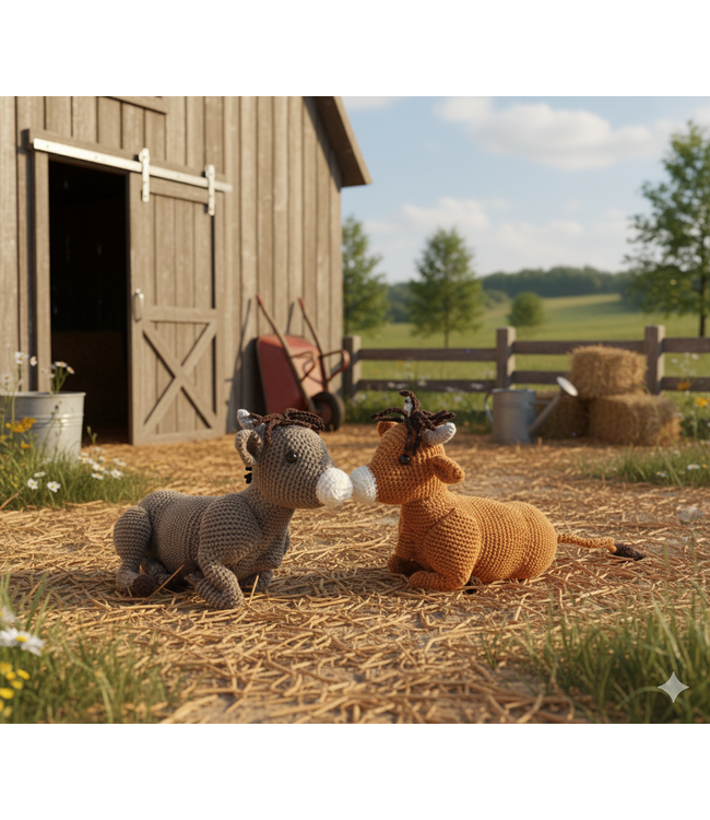Haakpret Mini beesies Os - Häkelanleitung A5 (Niederländisch)  - Anja Toonen