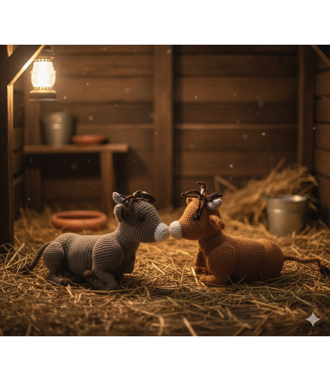 Haakpret Mini beesies Os - Häkelanleitung A5 (Niederländisch)  - Anja Toonen