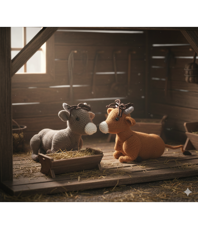 Haakpret Mini beesies Os - Häkelanleitung A5 (Niederländisch)  - Anja Toonen