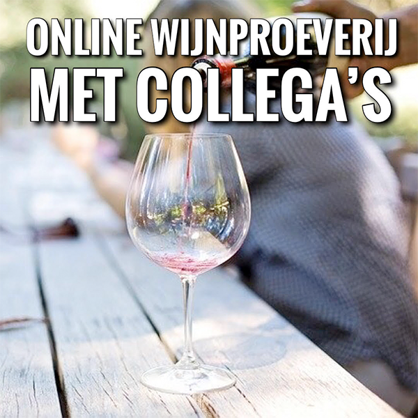 Online wijnproeverij met collega's