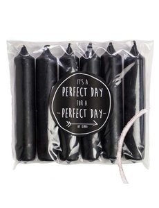  Kaarsen Rustik lys 6 stuks black