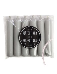  Kaarsen Rustik lys 6 stuks Linnen