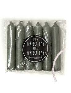  Kaarsen Rustik lys 6 stuks Stone