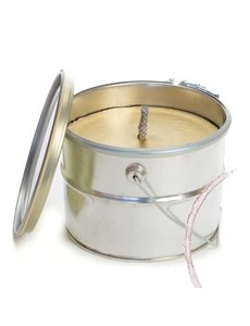 Rustik Lys kaars buitenblik 18x14 cm - Goud