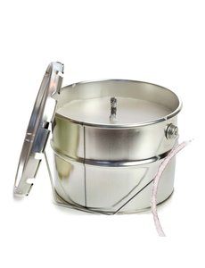 Rustik Lys kaars buitenblik 26x22 cm - Linnen