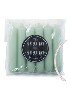  Kaarsen Rustik lys 6 stuks pale green