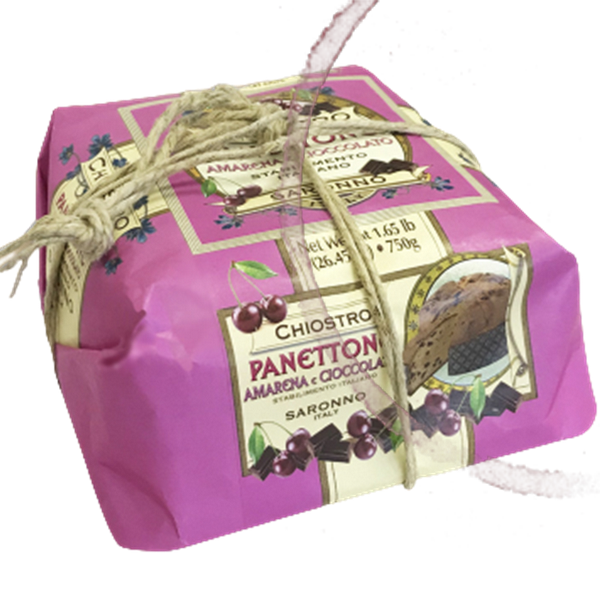 Panettone Amarene en chocola 750g wrap/touw