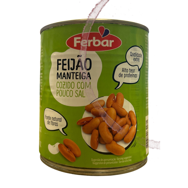 Ferbar Feijao Manteiga Cozido com Pouco Sal