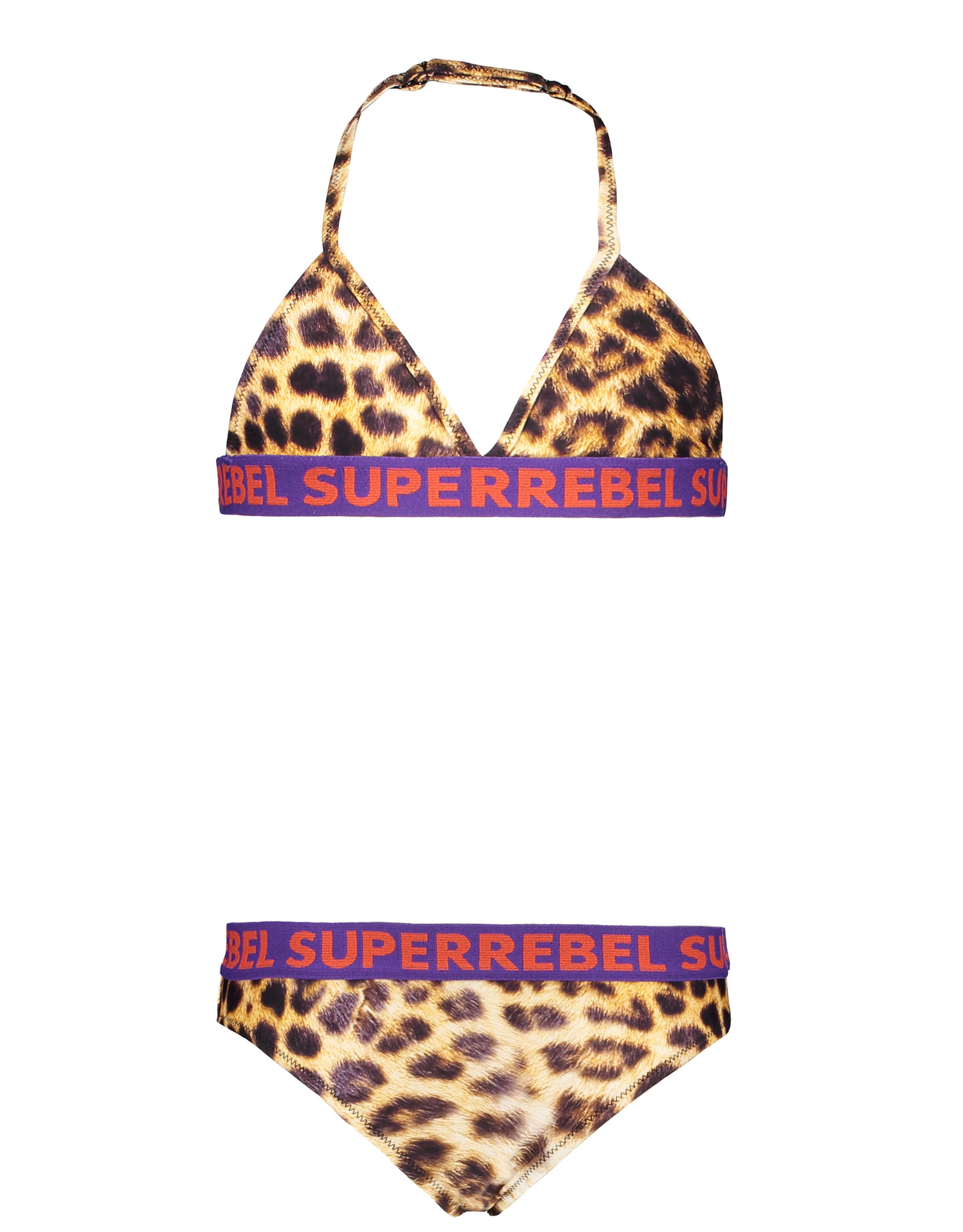 Super Rebel SuperRebel Triangle Bikini Leopard
