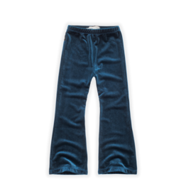 Sproet & Sprout Sproet & Sprout Flared Pants Velvet Blue Lake Blue