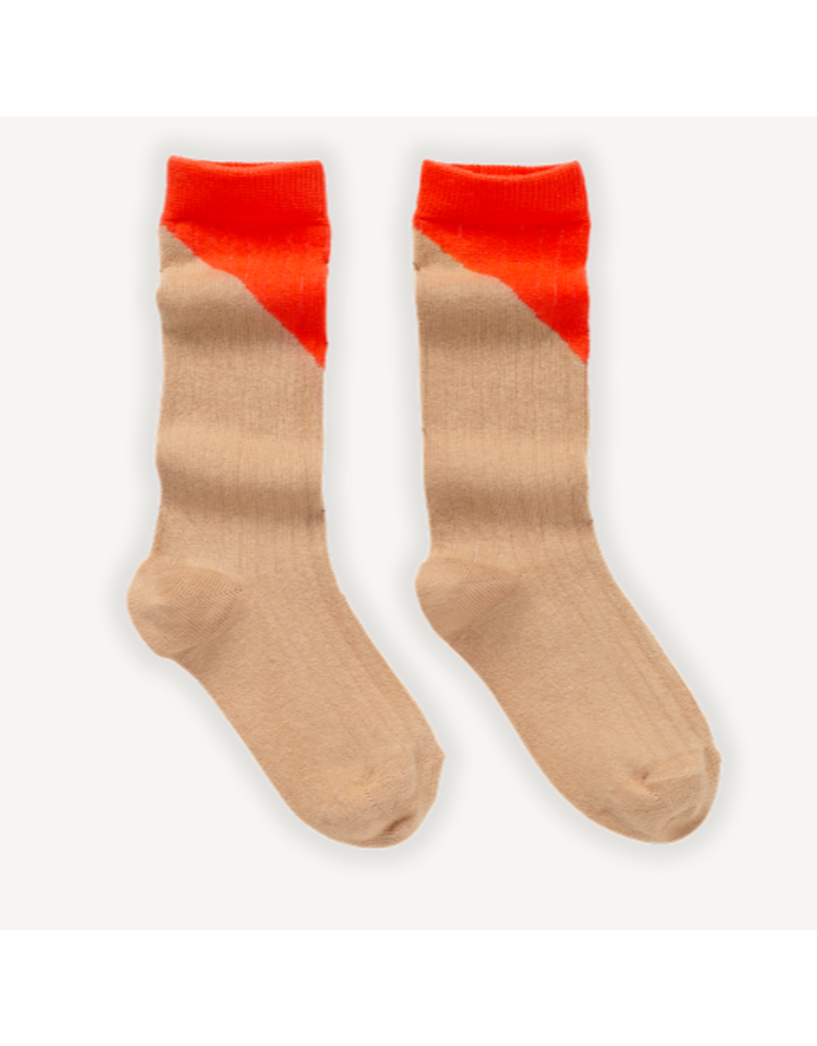 Sproet & Sprout Sproet & Sprout Socks Colourblock Nougat PoppyRed