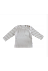 BESS Bess Shirt LS Rib Striped White