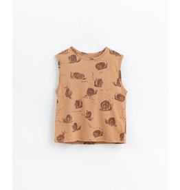 Play Up Play Up Sleeveless T-shirt with Snail Print Braid
