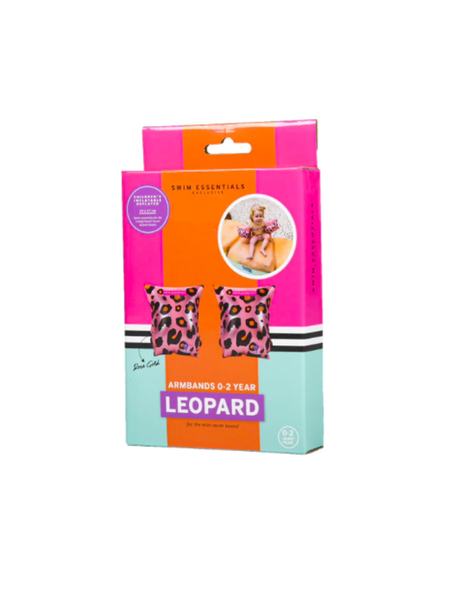 Swim Essentials Swim Essentials Zwembandjes Leopard Roze 0-2 jaar